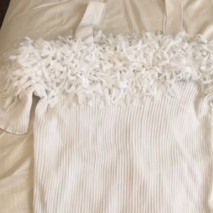 White flyaway blouse